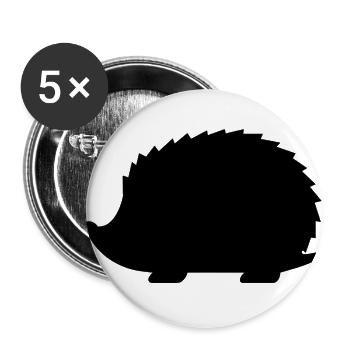 Hedgehog - Buttons large 2.2''/56 mm (5-pack) - white - Front
