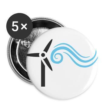 windmill - Buttons large 2.2''/56 mm (5-pack) - white - Front