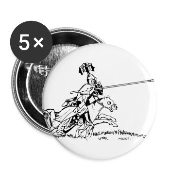 Knight - Buttons large 2.2''/56 mm (5-pack) - white - Front