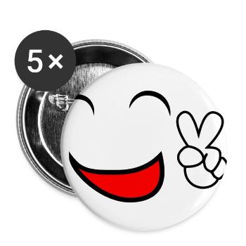 comic - Buttons large 2.2''/56 mm (5-pack) - white - Front