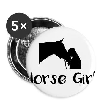 For all horse-lovers / rider - Buttons large 2.2''/56 mm (5-pack) - white - Front