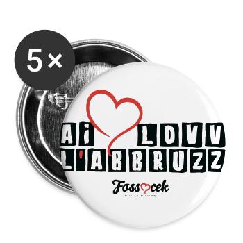 Ai Lovv L 'Abbruzz - Buttons large 2.2''/56 mm (5-pack) - white - Front