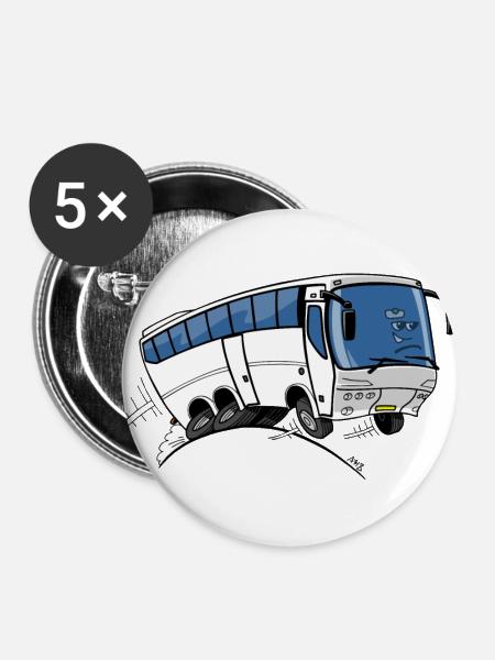 0710 Bus - Buttons groß 56 mm (5er Pack) - Weiß