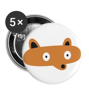 fox - Buttons large 2.2''/56 mm (5-pack) - white - Front