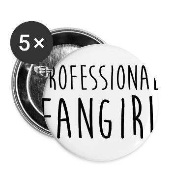Professional Fangirl - Buttons large 2.2''/56 mm (5-pack) - white - Front