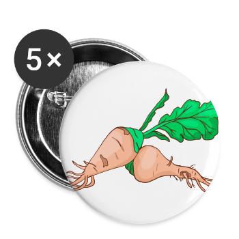 Betteraves sucrières Sucre Betteraves - Lot de 5 grands badges (56 mm) - blanc - Devant