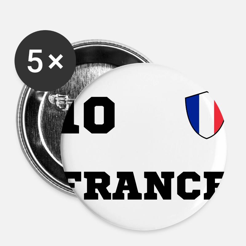 FRANCE Team Team - Buttons large 2.2''/56 mm (5-pack) - white