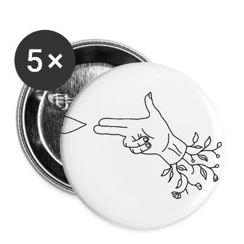 Dear shot - Buttons large 2.2''/56 mm (5-pack) - white - Front
