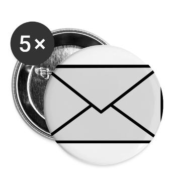 letter - Buttons large 2.2''/56 mm (5-pack) - white - Front