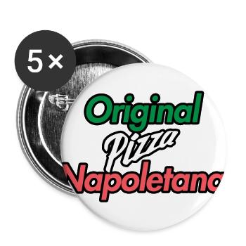 original pizza napoletana - Buttons groß 56 mm (5er Pack) - Weiß - Vorne