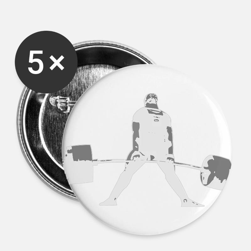 Deadlift II - white - Buttons large 2.2''/56 mm (5-pack) - white