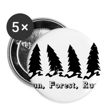 Running Fun - Buttons groß 56 mm (5er Pack) - Weiß - Vorne