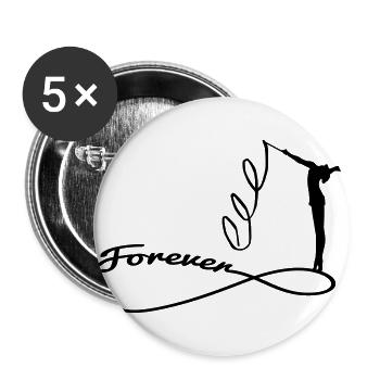 forever rsg1 - Buttons groß 56 mm (5er Pack) - Weiß - Vorne