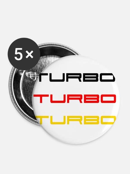 TURBO Auto - Buttons groß 56 mm (5er Pack) - Weiß
