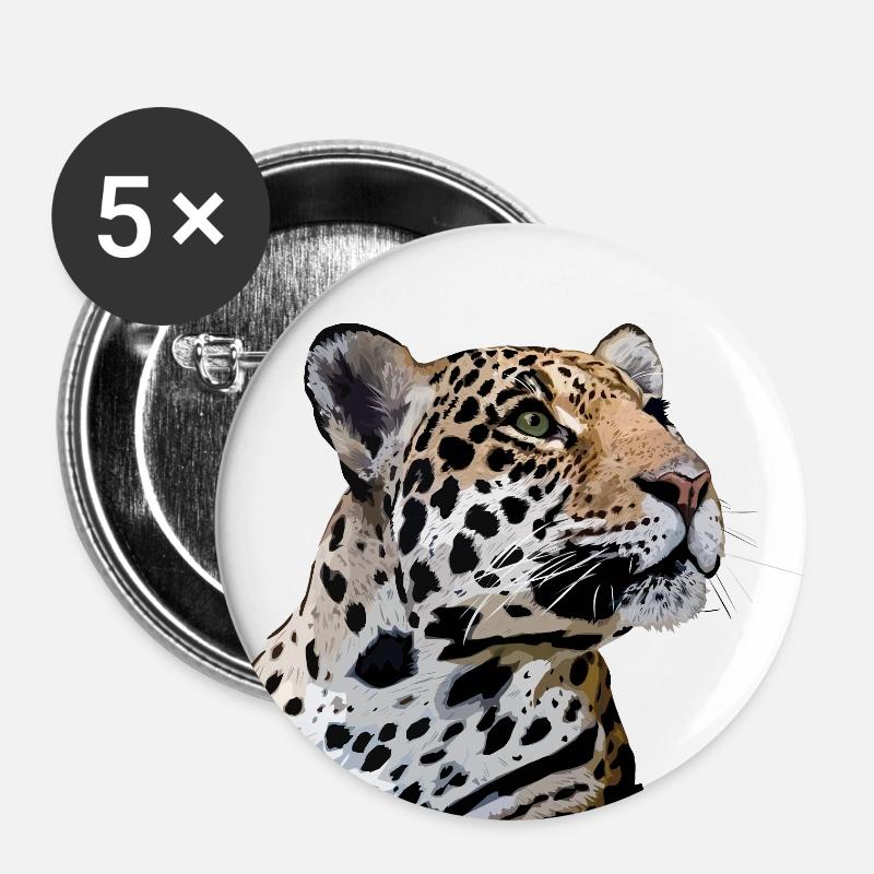 Jaguar - Buttons large 2.2''/56 mm (5-pack) - white