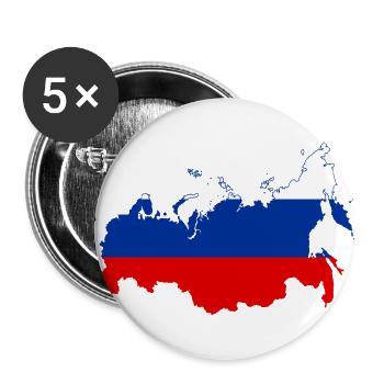 Russia - Buttons large 2.2''/56 mm (5-pack) - white - Front