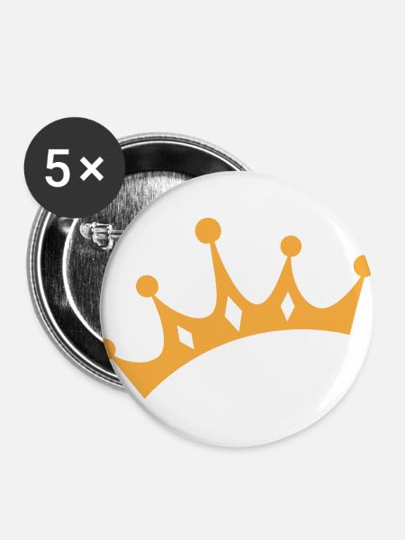 crown - Buttons groß 56 mm (5er Pack) - Weiß