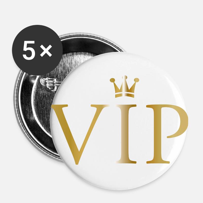 VIP - Buttons large 2.2''/56 mm (5-pack) - white