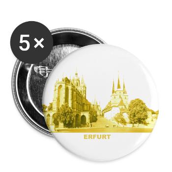 Erfurt Thuringia Cathedral Severikirche - Buttons large 2.2''/56 mm (5-pack) - white - Front