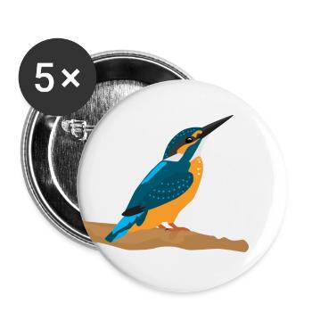 Kingfisher - Buttons large 2.2''/56 mm (5-pack) - white - Front