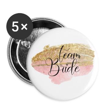 Team Bride! - Buttons large 2.2''/56 mm (5-pack) - white - Front