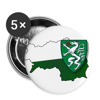 Steiermark Styria Bundesland Landkarte Umriss - Buttons groß 56 mm (5er Pack) - Weiß - Vorne