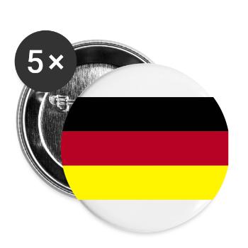 Allemagne - Lot de 5 grands badges (56 mm) - blanc - Devant