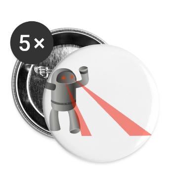 robot - Buttons large 2.2''/56 mm (5-pack) - white - Front