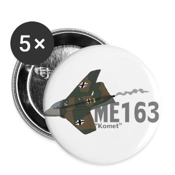 Me 163 Komet (Schreiben) - Buttons groß 56 mm (5er Pack) - Weiß - Vorne