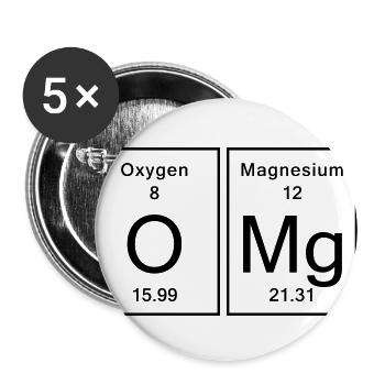 Chemistry OMG - Oh My God - Buttons large 2.2''/56 mm (5-pack) - white - Front