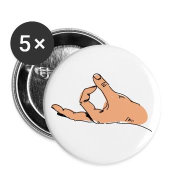 Haha! Funny picture looking in finder hole - Buttons large 2.2''/56 mm (5-pack) - white - Front