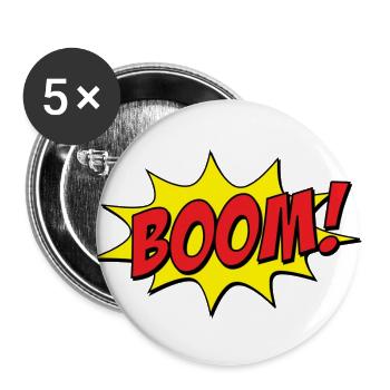 Boom Kloppo! - Buttons large 2.2''/56 mm (5-pack) - white - Front