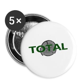 Holz machen - Unterholzt - Buttons groß 56 mm (5er Pack) - Weiß - Vorne