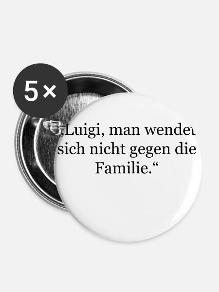 Don Detail Luigi - Buttons groß 56 mm (5er Pack) - Weiß