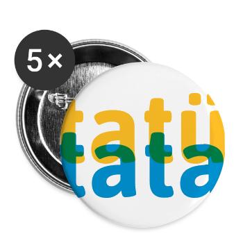 tatü tata siren abstract words - Buttons large 2.2''/56 mm (5-pack) - white - Front