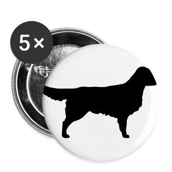 Golden Retriever - Lot de 5 grands badges (56 mm) - blanc - Devant