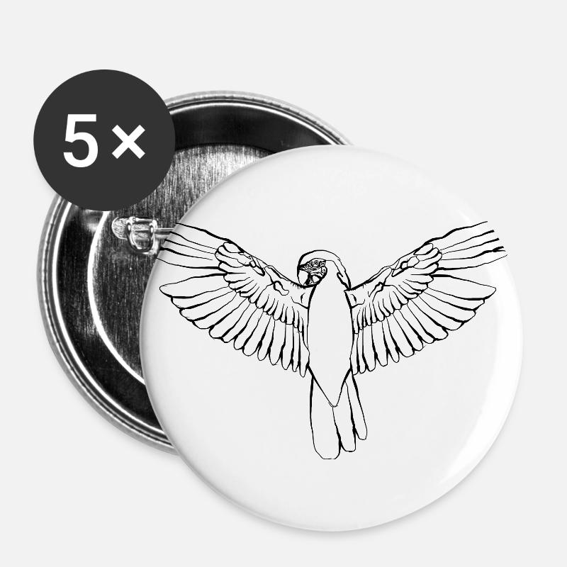 parrot - Buttons large 2.2''/56 mm (5-pack) - white