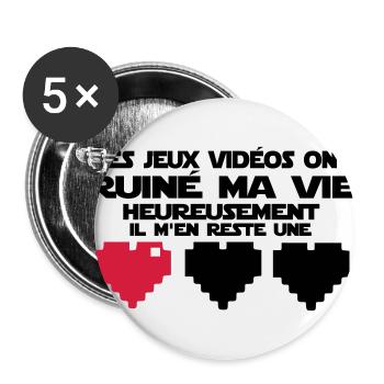 il m'en reste une(vie) - Lot de 5 grands badges (56 mm) - blanc - Devant