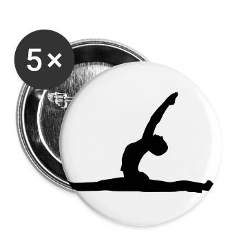 Yoga - Anjaneyasana - Buttons large 2.2''/56 mm (5-pack) - white - Front