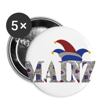 mainz karneval e 207 - Lot de 5 grands badges (56 mm) - blanc - Devant