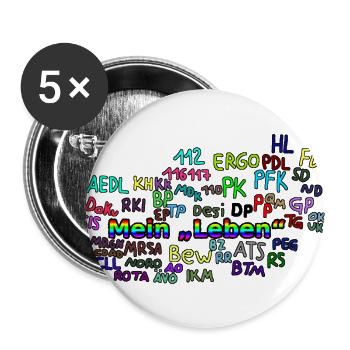 My Life - Care - Buttons large 2.2''/56 mm (5-pack) - white - Front