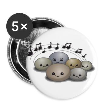 stones rock concert - Buttons large 2.2''/56 mm (5-pack) - white - Front