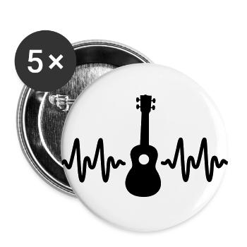 guitar - Buttons large 2.2''/56 mm (5-pack) - white - Front