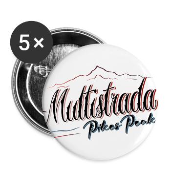 DUC Multistrada Pikes Peak - Buttons large 2.2''/56 mm (5-pack) - white - Front
