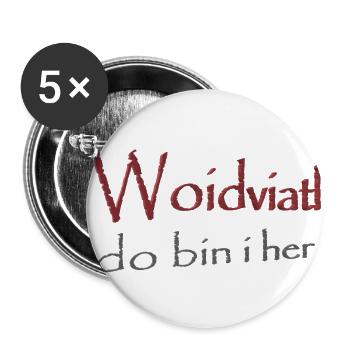 Waldviertler 4 - Buttons groß 56 mm (5er Pack) - Weiß - Vorne