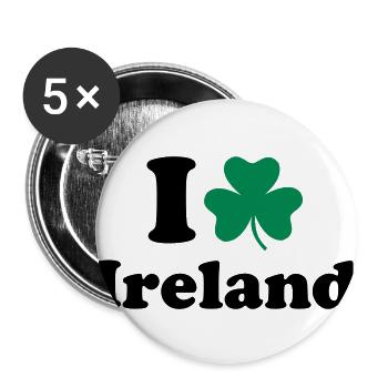 Ireland - Buttons large 2.2''/56 mm (5-pack) - white - Front