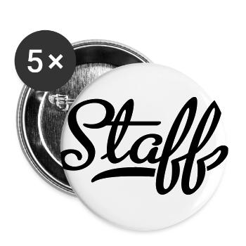 Staff - Buttons groß 56 mm (5er Pack) - Weiß - Vorne