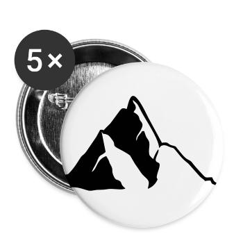Mountains - Buttons large 2.2''/56 mm (5-pack) - white - Front