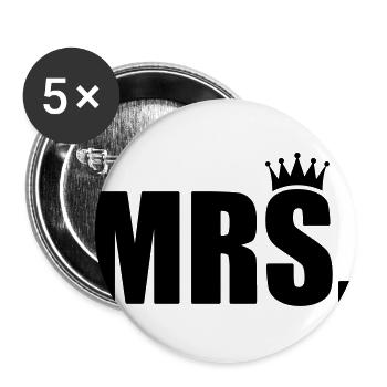 Mrs. Shirt - Mister Shirt - Paarshirt - Family - Bf - Buttons large 2.2''/56 mm (5-pack) - white - Front