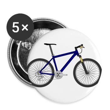 bicycle mountain bike cyclist mountainbike fahrrad - Buttons groß 56 mm (5er Pack) - Weiß - Vorne